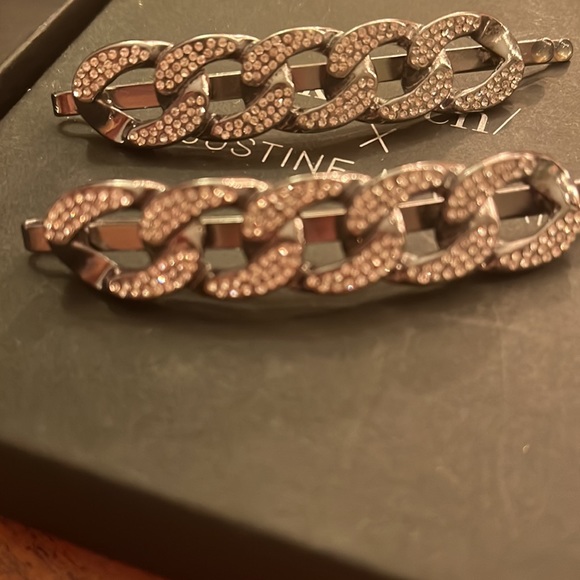 Kitsch x Justine Marjan XL Rhinestone Chain Bobby Pin Set - Picture 3 of 7